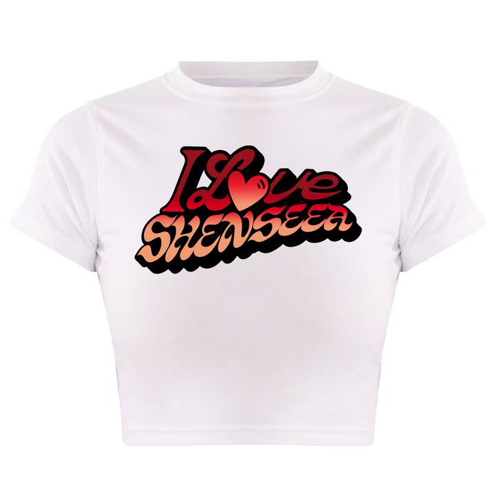 I LOVE SHENSEEA CROPPED TEE